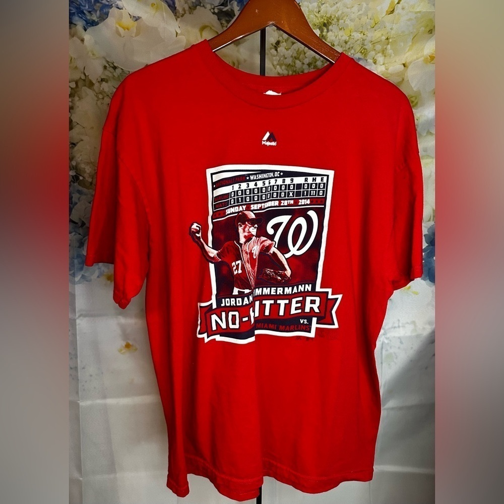 Washington Nationals Jordan Zimmerman short sleeve men’s T-shirt EUC​​​​​
